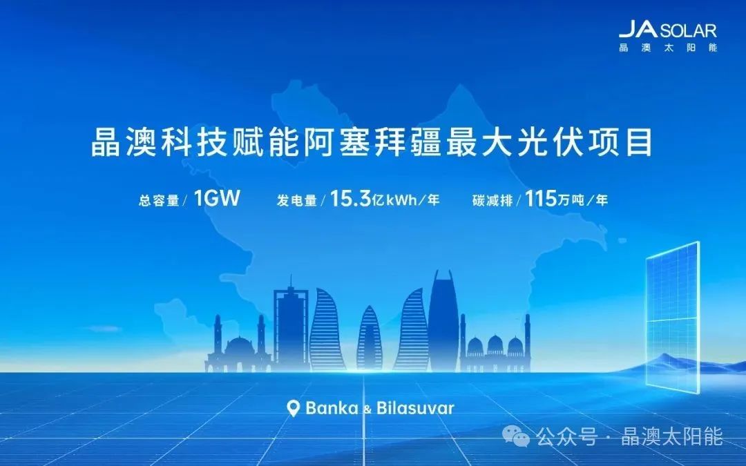 阿塞拜疆1GW“超級工程”合作落地！晶澳科技再度攜手Masdar